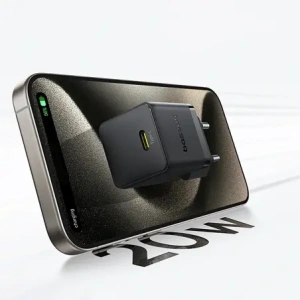 Ładowarka sieciowa Baseus Palm 1C 20W z kablem Baseus Mini White USB-C 60W 20V/3A 1m czarna