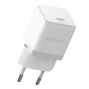 Ładowarka sieciowa Baseus Palm 1C 20W z kablem Baseus Mini White USB-C 60W 20V/3A 1m biała