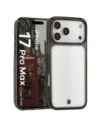 Etui Bizon Case Halo do Apple iPhone 17 Pro Max przydymione-czarne