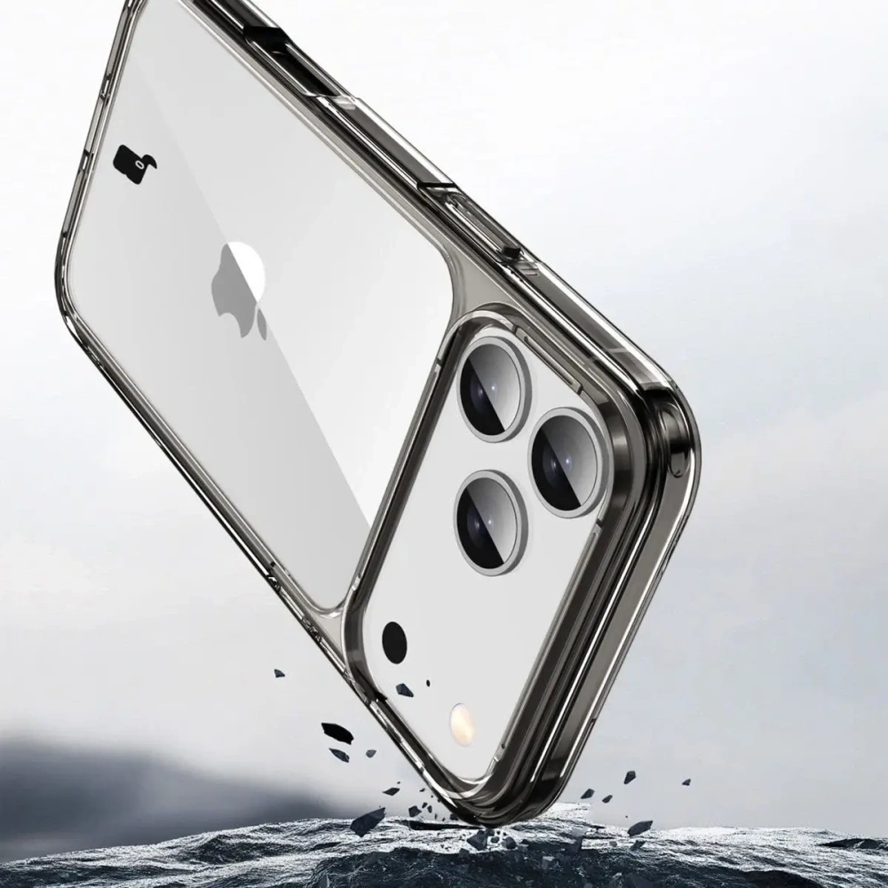 Etui Bizon Case Halo do Apple iPhone 17 Pro Max przydymione-czarne