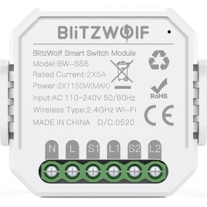 Hurtownia GSM - Inteligentní WiFi spínač BlitzWolf BW-SS5 (2-kanálový) - BLZ268 - {ean13} - Hurt