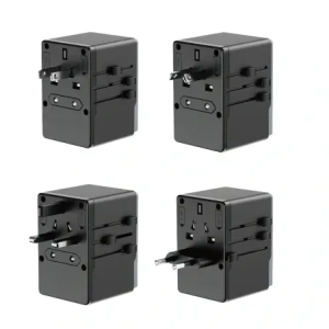 Adapter podróżny Dudao A65 Pro 65W EU / US / JP / AUS / UK 2x USB-C 2x USB-A czarny
