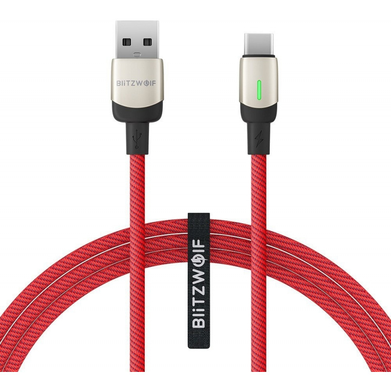 BlitzWolf Distributor - 5907489604079 - BLZ269RED - BlitzWolf BW-TC21 USB-C Cable 3A 1m (red) - B2B homescreen