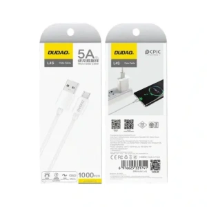 Kabel Dudao L4SM USB-A / micro USB 2A 1m biały