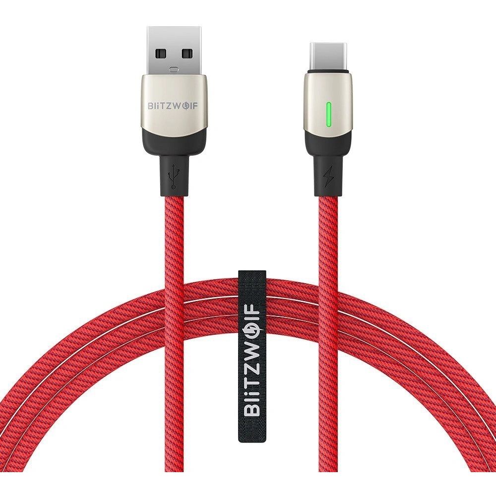Hurtownia GSM - Kabel USB-C BlitzWolf BW-TC21 3A 2m (červený) - BLZ270RED - {ean13} - Hurt