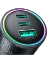 Ładowarka samochodowa Joyroom JR-CCN07 120W 2xUSB-C, USB-A + kabel USB-C 100W ciemnoszara