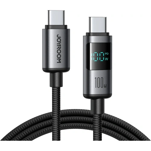 Kabel Joyroom S-A16 Pro Prism Series USB-C / USB-C 100W z wyświetlaczem 1.2m czarny