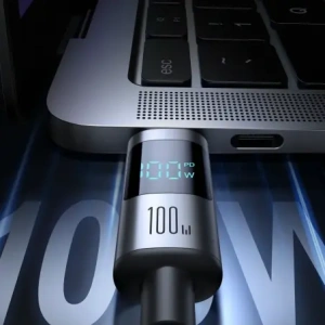 Kabel Joyroom S-A16 Pro Prism Series USB-C / USB-C 100W z wyświetlaczem 1.2m czarny