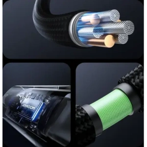Kabel Joyroom S-A16 Pro Prism Series USB-A / USB-C 66W z wyświetlaczem 1.2m czarny
