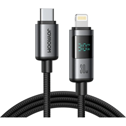 Kabel Joyroom S-A16 Pro Prism Series USB-C / Lightning 30W z wyświetlaczem 1.2m czarny