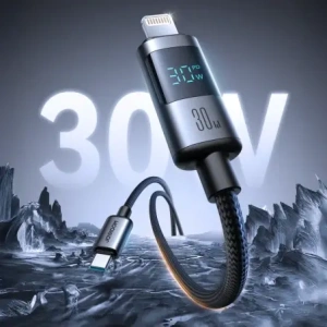 Kabel Joyroom S-A16 Pro Prism Series USB-C / Lightning 30W z wyświetlaczem 1.2m czarny