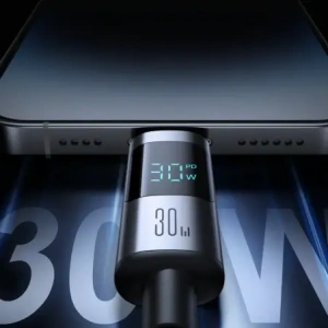Kabel Joyroom S-A16 Pro Prism Series USB-C / Lightning 30W z wyświetlaczem 1.2m czarny