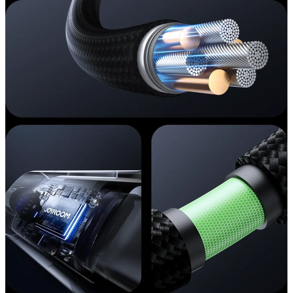 Kabel Joyroom S-A16 Pro Prism Series USB-C / Lightning 30W z wyświetlaczem 1.2m czarny