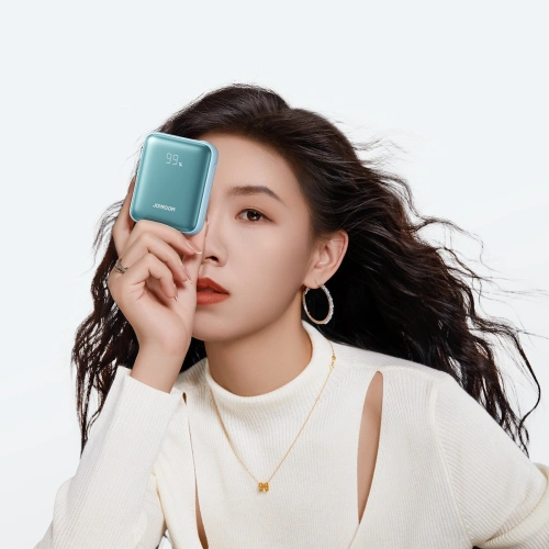 Powerbank Joyroom JR-PBF27 22.5W 10000mAh z wbudowanymi kablami USB-C, Lightning niebieski