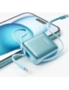 Powerbank Joyroom JR-PBF27 22.5W 10000mAh z wbudowanymi kablami USB-C, Lightning niebieski
