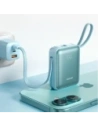Powerbank Joyroom JR-PBF27 22.5W 10000mAh z wbudowanymi kablami USB-C, Lightning niebieski