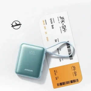 Powerbank Joyroom JR-PBF27 22.5W 10000mAh z wbudowanymi kablami USB-C, Lightning niebieski