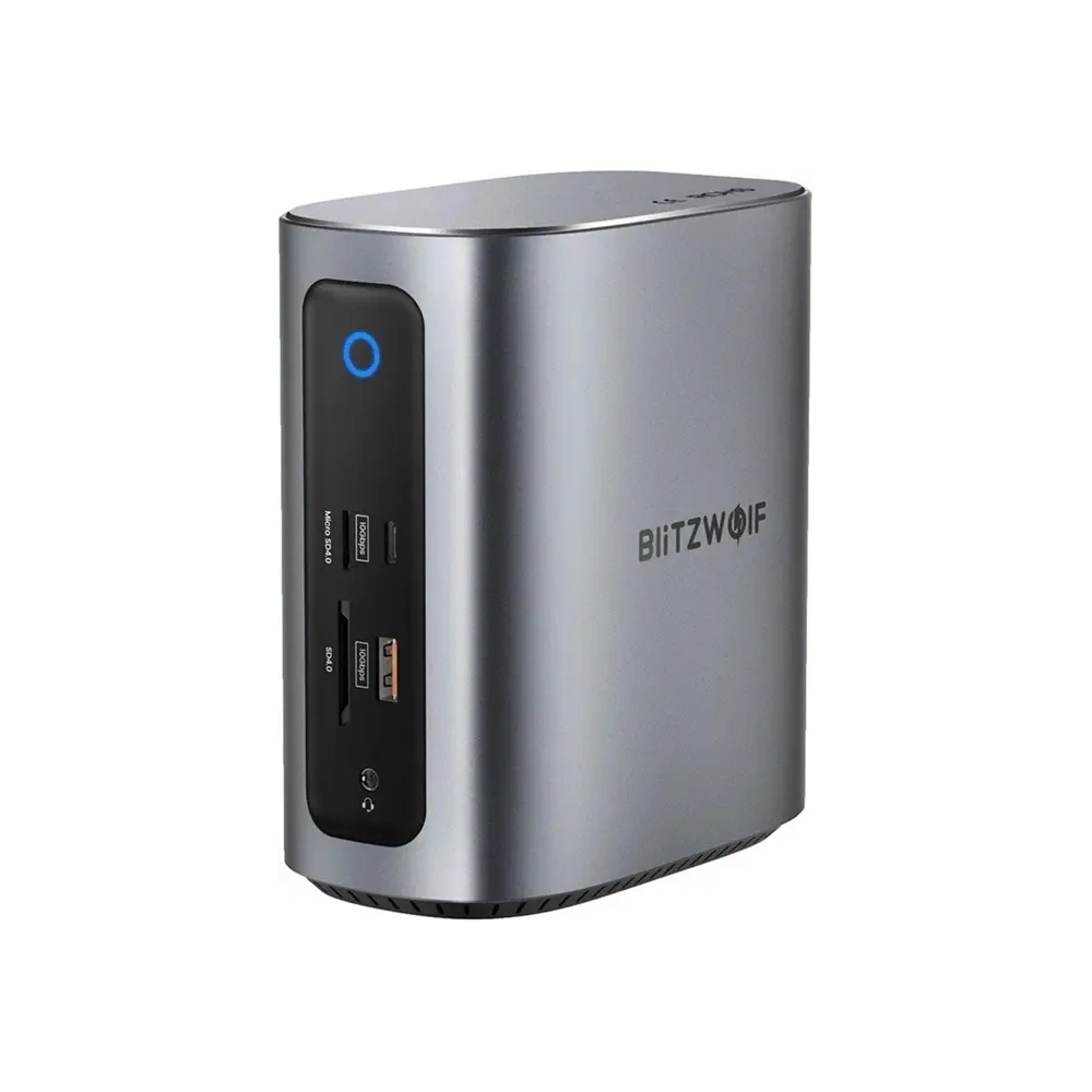 Stacja dokująca 17w1 Blitzwolf BW-TH15 2xHDMI+DisplayPort+4xUSB-C+3xUSB-A 3.0+USB-A 3.1+USB-C 3.2+USB-C PD+RJ45+micro SD+SD+3.5mm