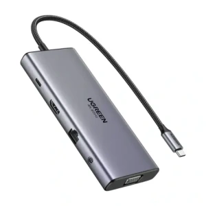 HUB UGREEN CM639 USB-C / HDMI 4K60 Hz, VGA, 2xUSB-C 3.2 10Gbps, 2xUSB-A, SD/TF, RJ45, AUX 3.5mm, USB-C 100W PD