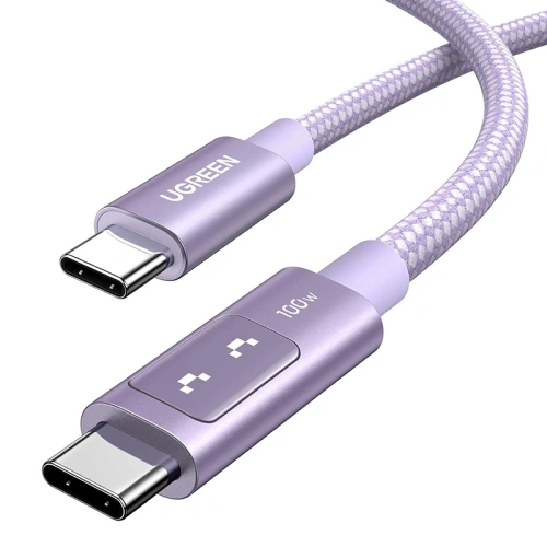 Kabel UGREEN Uno L509 USB-C / USB-C 100W 2m fioletowy