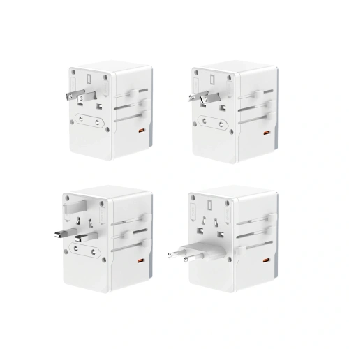 Adapter podróżny Dudao A35 Pro 35W EU / UK / AUS / US / JP 3x USB-C 2x USB-A biały