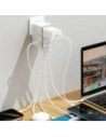 Adapter podróżny Dudao A35 Pro 35W EU / UK / AUS / US / JP 3x USB-C 2x USB-A biały