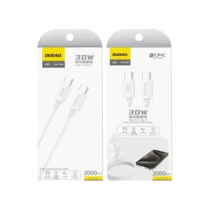 Kabel Dudao L4C USB-C / USB-C 30W 2m biały