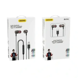 Słuchawki douszne Dudao X1PROT USB-C 1.2m czarne