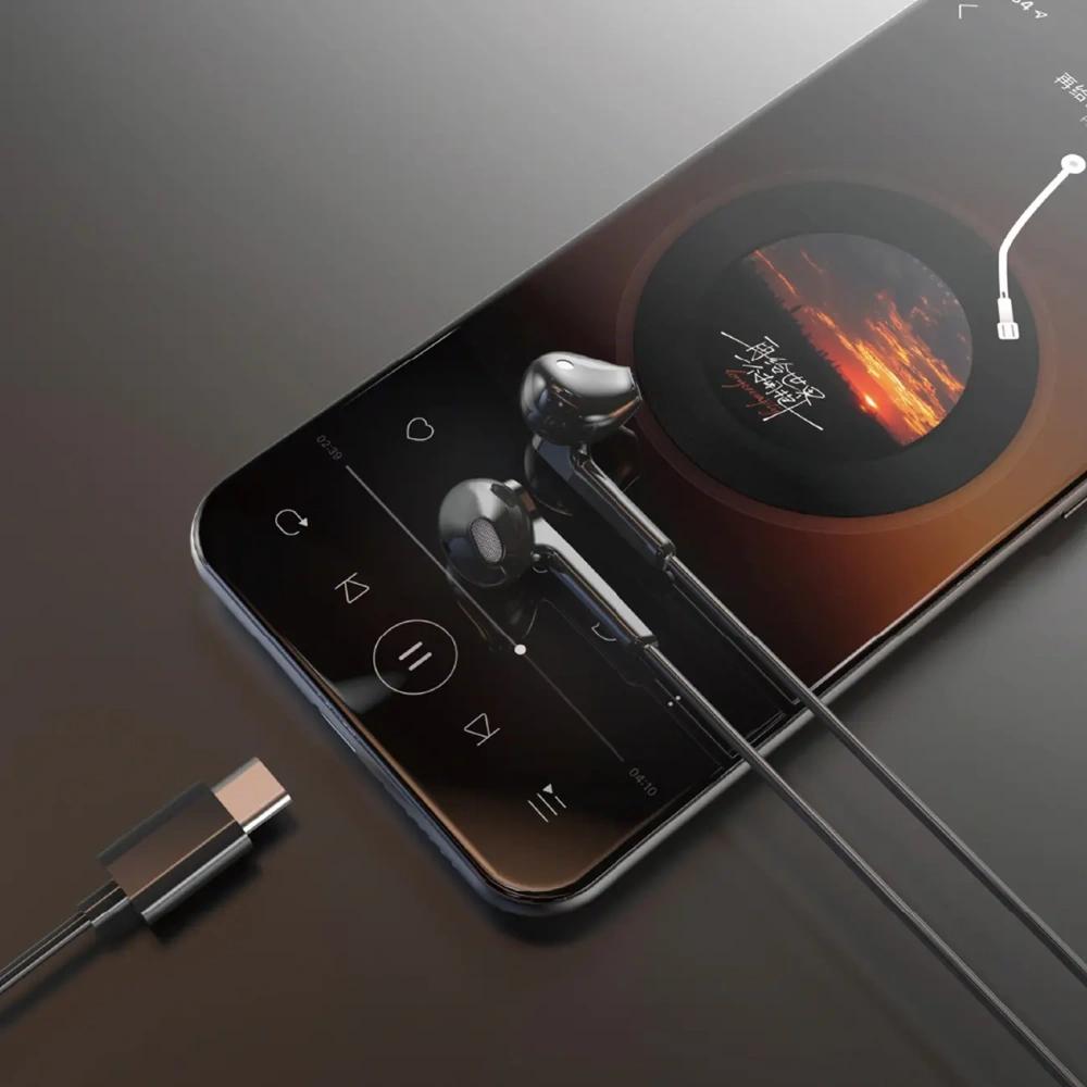 Słuchawki douszne Dudao X3C USB-C 1.2m czarne