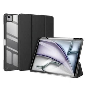 Etui Dux Ducis Toby cu clapetă și suport pentru Apple iPad Air 13" 2024 / 13" 2025 / iPad Pro 12.9 2020/2021/2022 negru