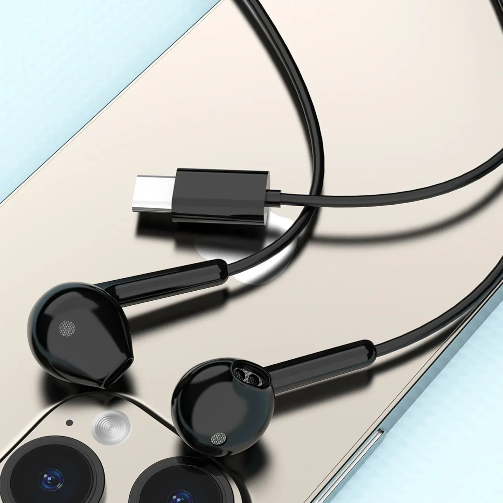 Słuchawki douszne Dudao X3C USB-C 1.2m czarne
