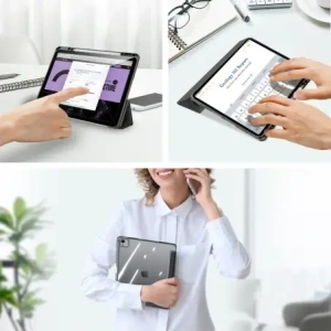 Etui Dux Ducis Toby z klapką i podstawką do Apple iPad Air 13" 2024 / 13" 2025 / iPad Pro 12.9 2020/2021/2022 czarne