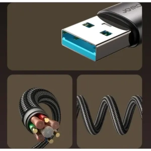 Kabel Joyroom S-A56 EnjoyX Series 90° USB-A / USB-C 3A 1.2m czarny