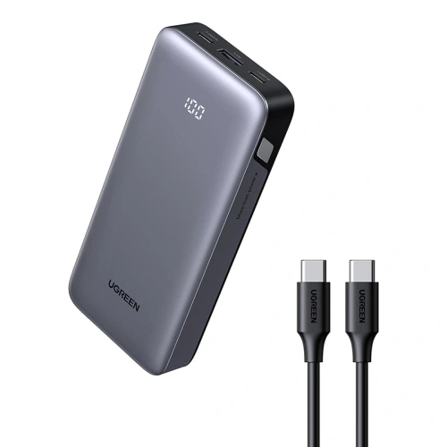 Powerbank UGREEN PB532 20000mAh USB-A, 2xUSB-C 30W szary