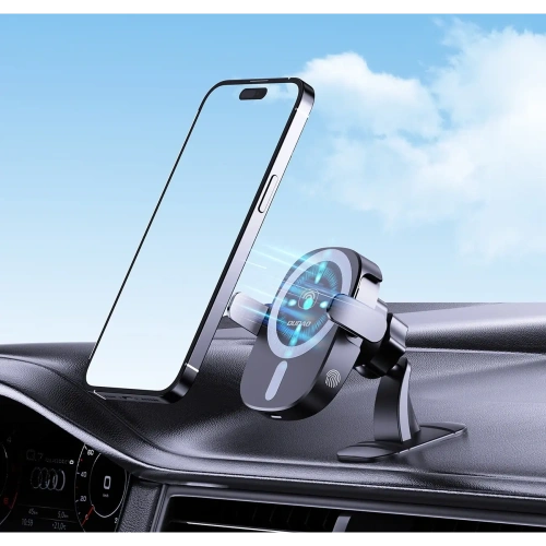 Uchwyt samochodowy z ładowarką indukcyjną 15W do kratki nawiewu / kokpit Dudao FW11 czarny