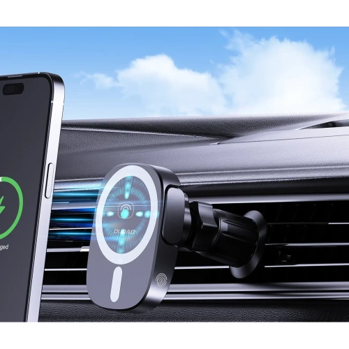 Uchwyt samochodowy z ładowarką indukcyjną 15W do kratki nawiewu / kokpit Dudao FW11 czarny