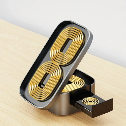 Ładowarka bezprzewodowa Dudao A11Pro+ 15W 3w1 do telefonu / smartwatcha / słuchawek czarna