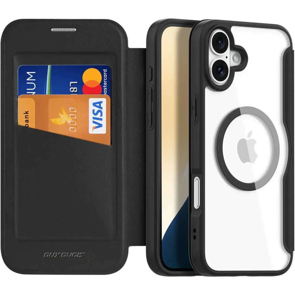 Etui z klapką Dux Ducis Skin X Pro do Apple iPhone 16 MagSafe czarne