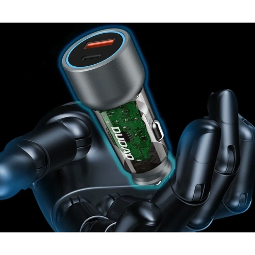 Ładowarka samochodowa Dudao R4T 25W USB-A, USB-C szara