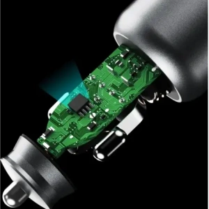 Ładowarka samochodowa Dudao R4T 25W USB-A, USB-C szara