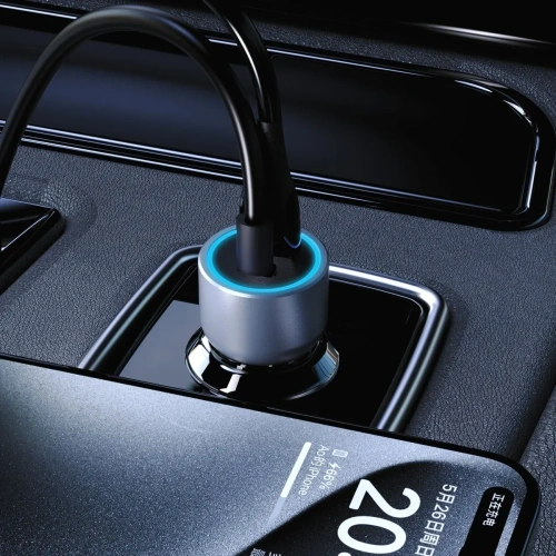 Ładowarka samochodowa Dudao R4T 25W USB-A, USB-C szara