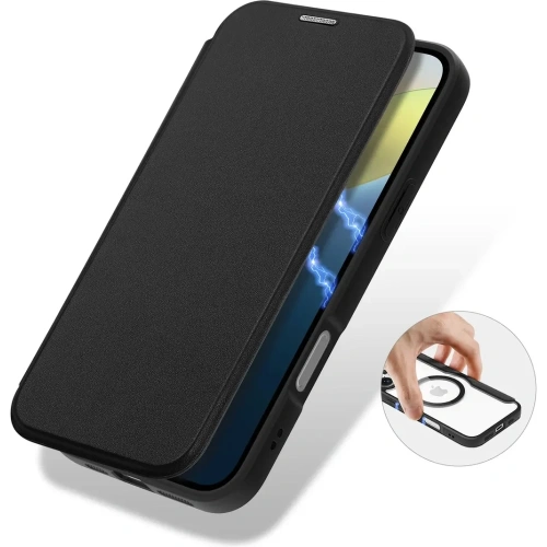 Etui z klapką Dux Ducis Skin X Pro do Apple iPhone 16 MagSafe czarne