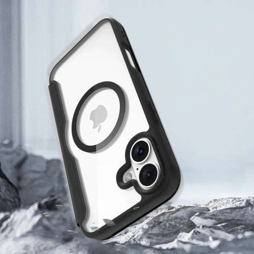 Etui z klapką Dux Ducis Skin X Pro do Apple iPhone 16 MagSafe czarne