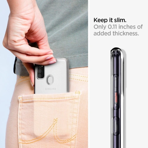 Etui Spigen Liquid Crystal Samsung Galaxy M21 Crystal Clear