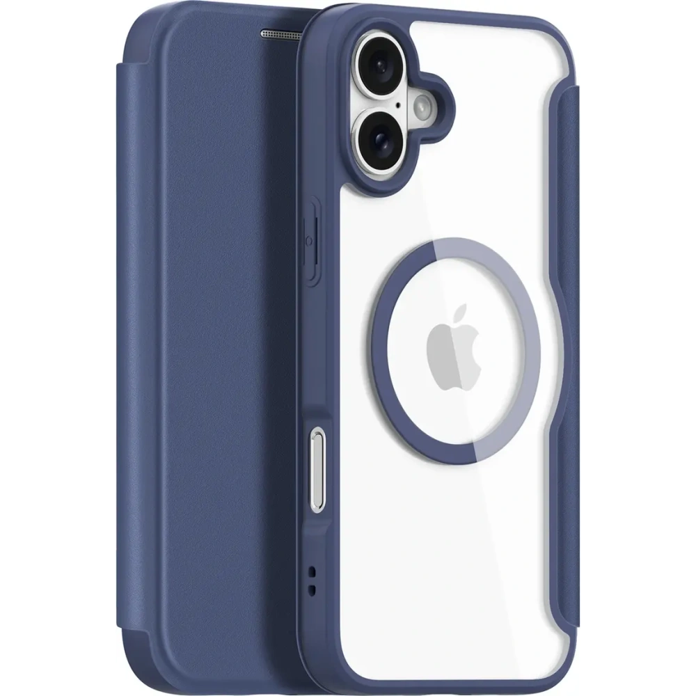 Etui z klapką Dux Ducis Skin X Pro do Apple iPhone 16 MagSafe niebieskie