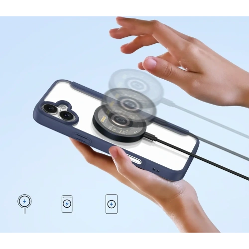 Etui z klapką Dux Ducis Skin X Pro do Apple iPhone 16 MagSafe niebieskie