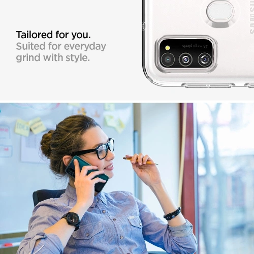 Etui Spigen Liquid Crystal Samsung Galaxy M21 Crystal Clear