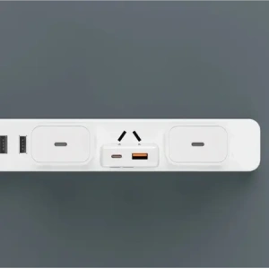 Ładowarka sieciowa GaN Dudao A30EUL 30W USB-A, USB-C + kabel USB-C / Lightning biała