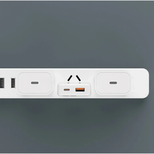 Ładowarka sieciowa GaN Dudao A30EUL 30W USB-A, USB-C + kabel USB-C / Lightning biała