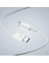 Ładowarka sieciowa GaN Dudao A30EUL 30W USB-A, USB-C + kabel USB-C / Lightning biała